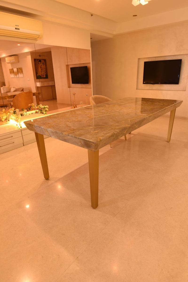 Vilasa Home Dining Table Stone Finish