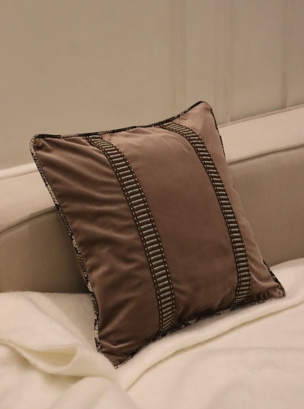 Vilasa Home Brown Suede cushion